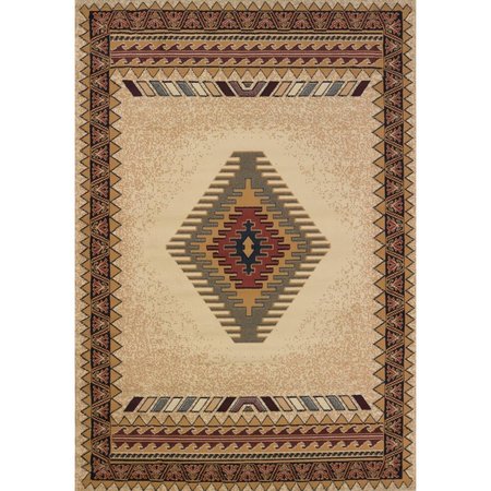 RLM DISTRIBUTION 1 ft. 10 in. x 3 ft. Manhattan Tucson Accent Rug, Burgundy HO2625764